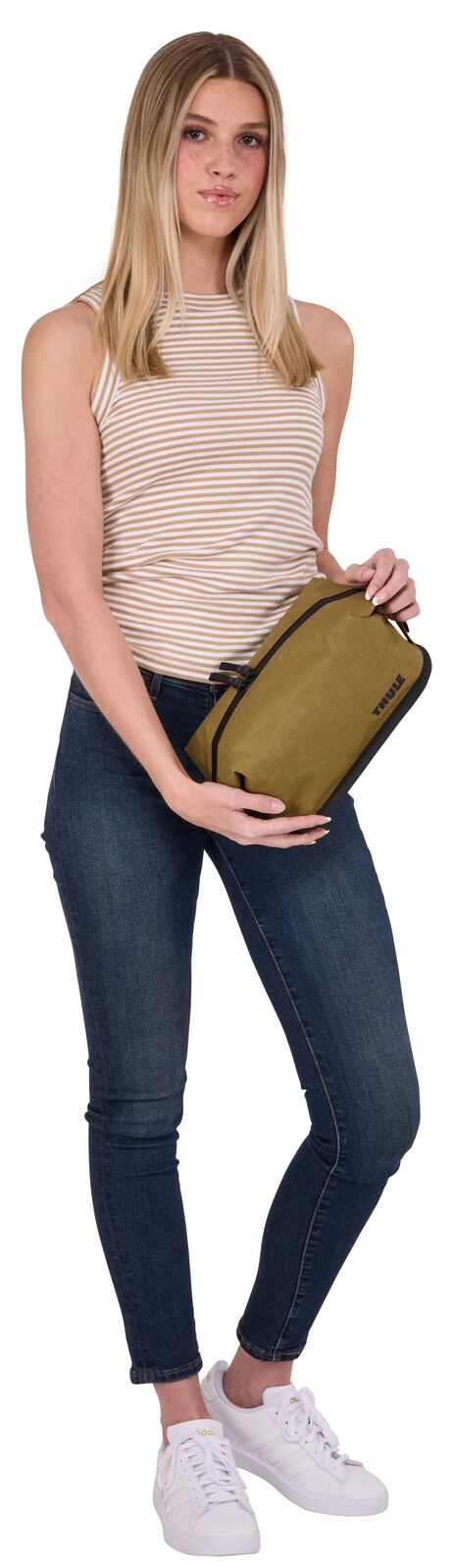 THULE Aion 5L Waxed Canvas Toiletry Bag Travel Wash Kit TSA Pouch Organizer in Nutria