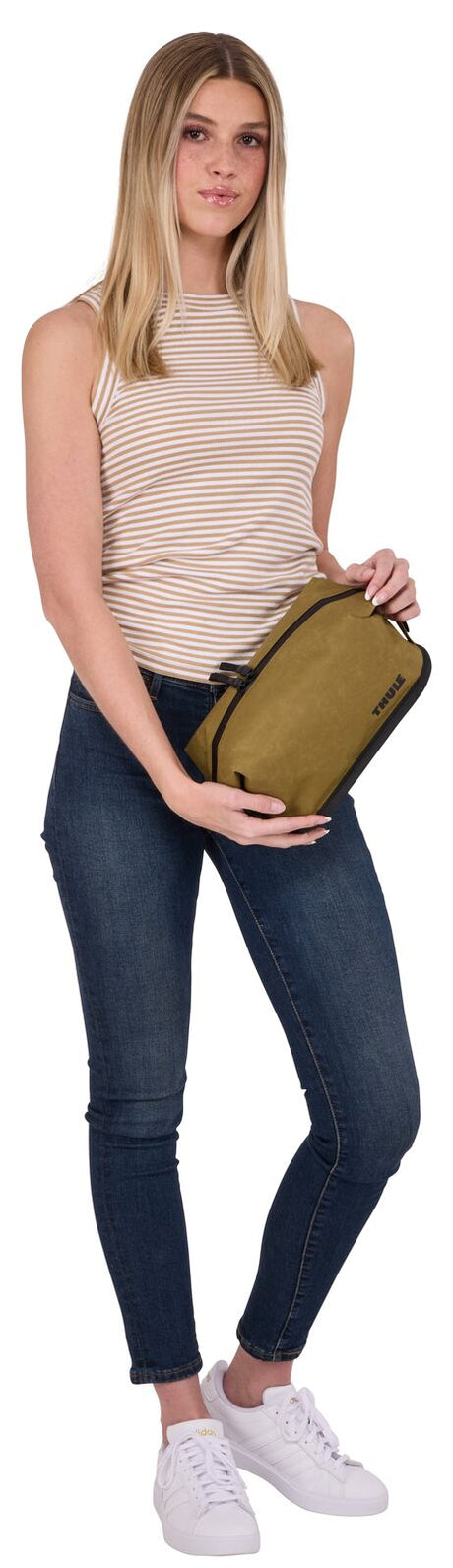 THULE Aion 5L Waxed Canvas Toiletry Bag Travel Wash Kit TSA Pouch Organizer in Nutria