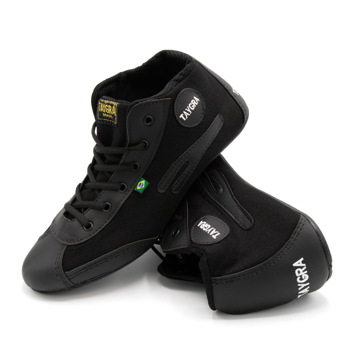 Taygra Vegan High Top Shoes - Black (Recycled Ethical Handmade Sneakers)