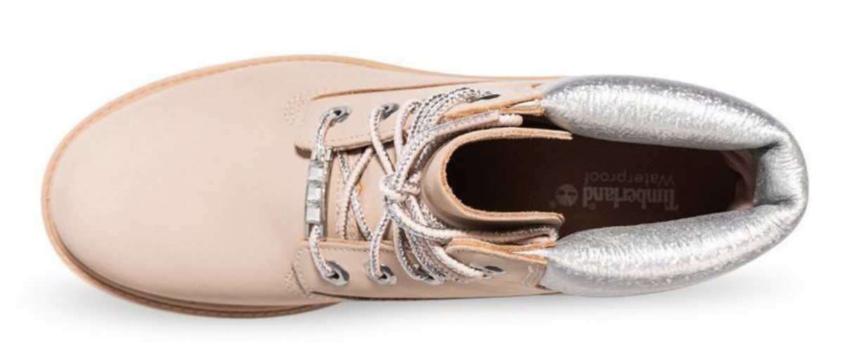 Timberland Womens Heritage 6-Inch Waterproof Winter Leather Boots - Light Pink Nubuck