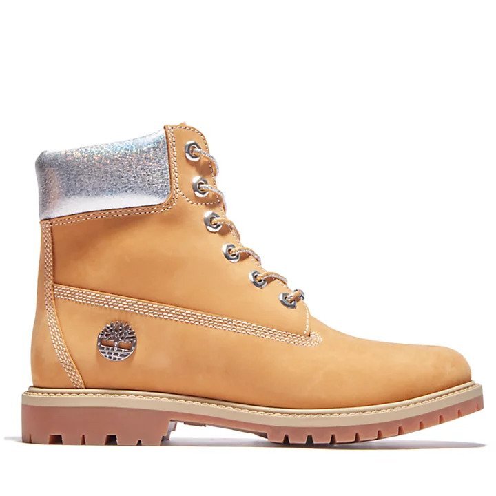 Timberland Womens Heritage 6 Inch Waterproof Winter Boot - Wheat Nubuck