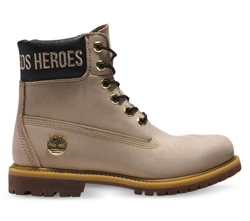 Timberland Womens Premium 6-inch Waterproof Boots Shoes Leather - Light Beige Nubuck