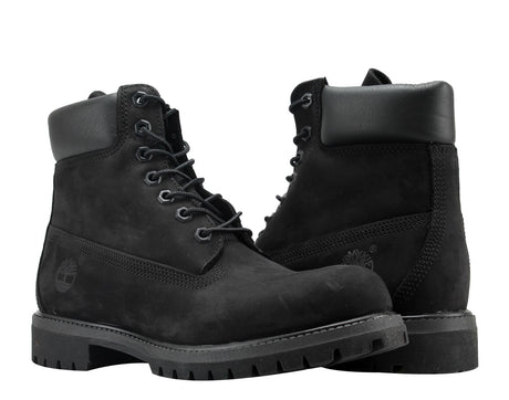 TIMBERLAND Mens 6" Premium Waterproof Boots Original Iconic Shoes - Black Nubuck