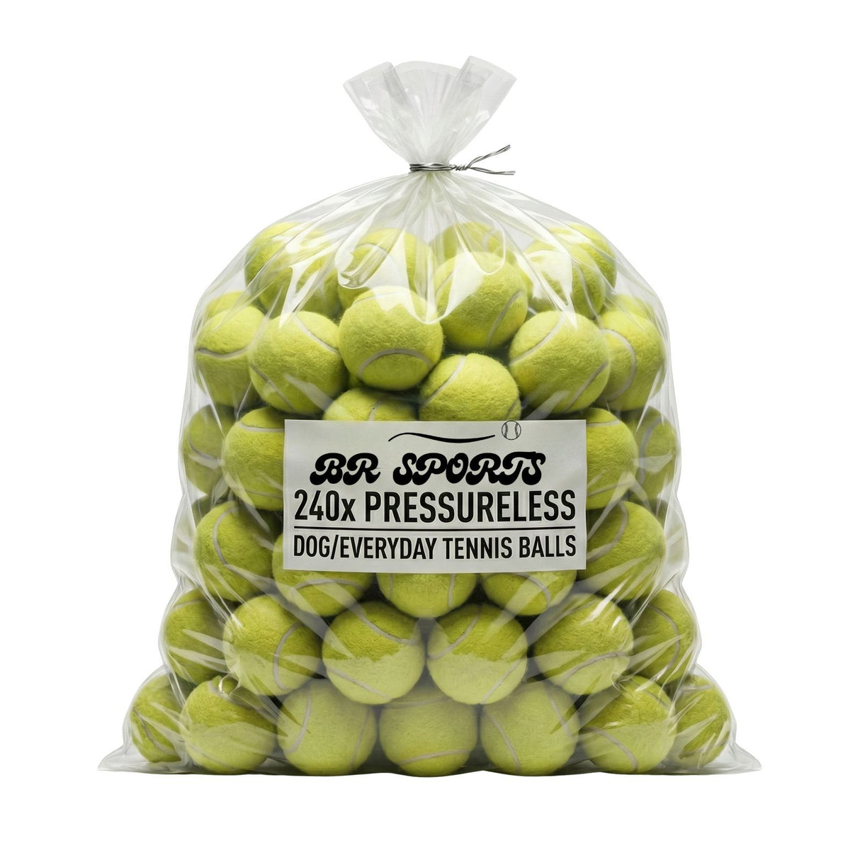 240x Pressureless Everyday Bulk Tennis Balls (Dog Toys)