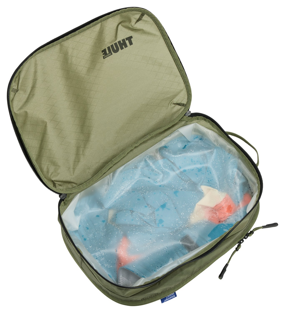 THULE 34x24cm Clean & Dirty Packing Cube Travel Storage Bag w/ TPU Divider in Soft Green