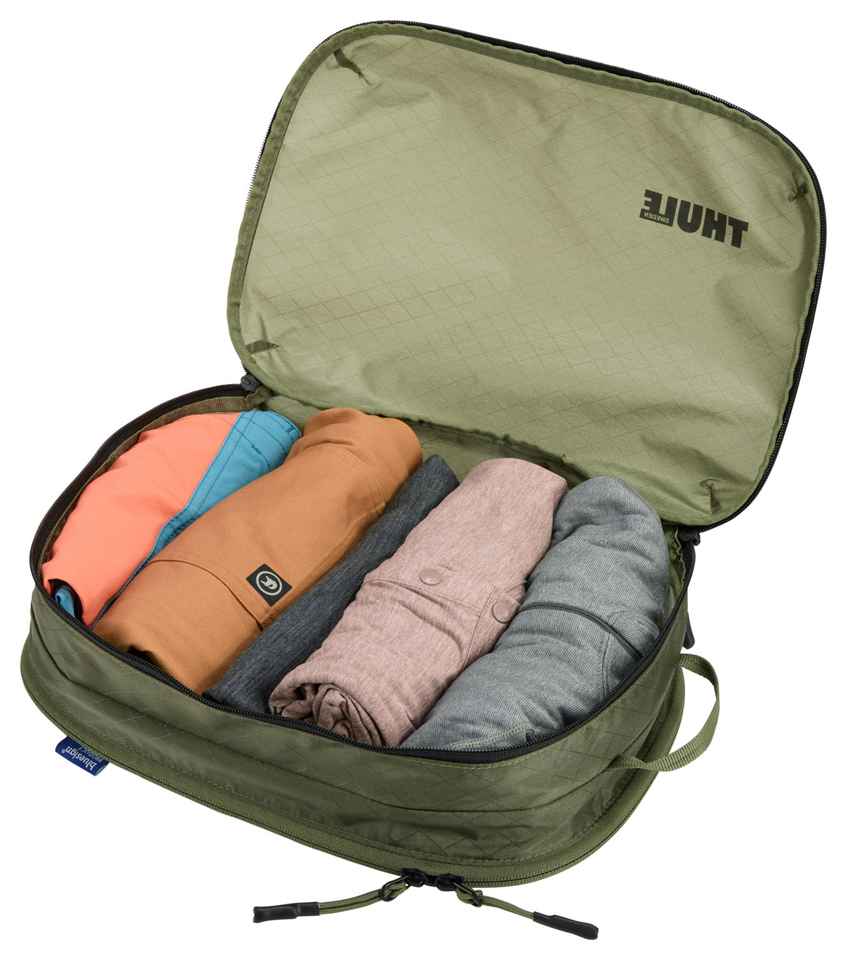 THULE 34x24cm Clean & Dirty Packing Cube Travel Storage Bag w/ TPU Divider in Soft Green
