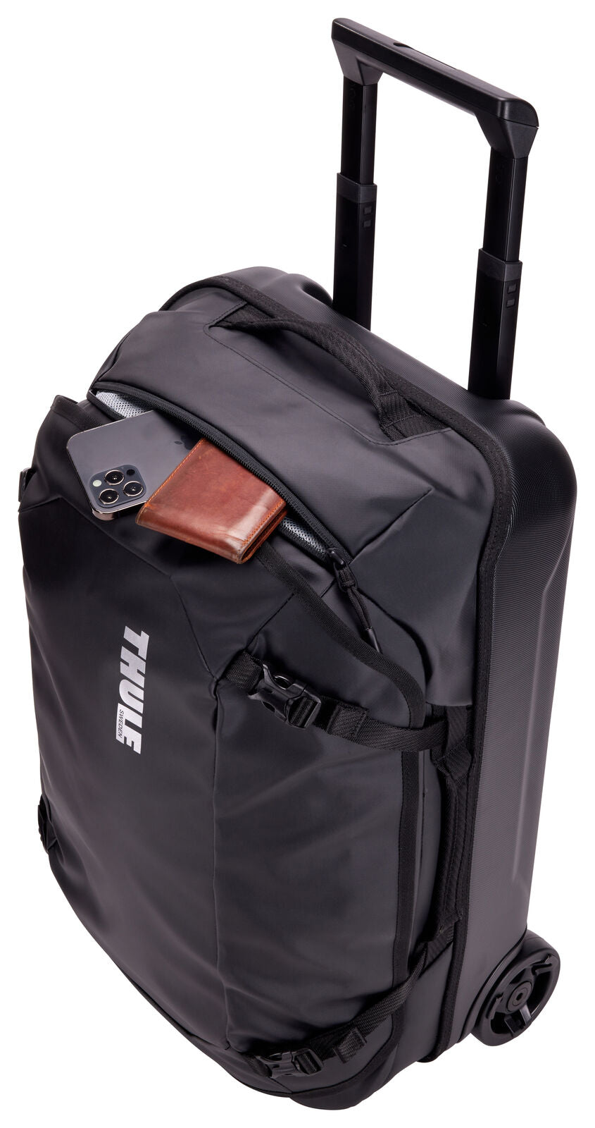 40L Thule Chasm Carry On Wheeled Duffel Suitcase Travel Bag in Black