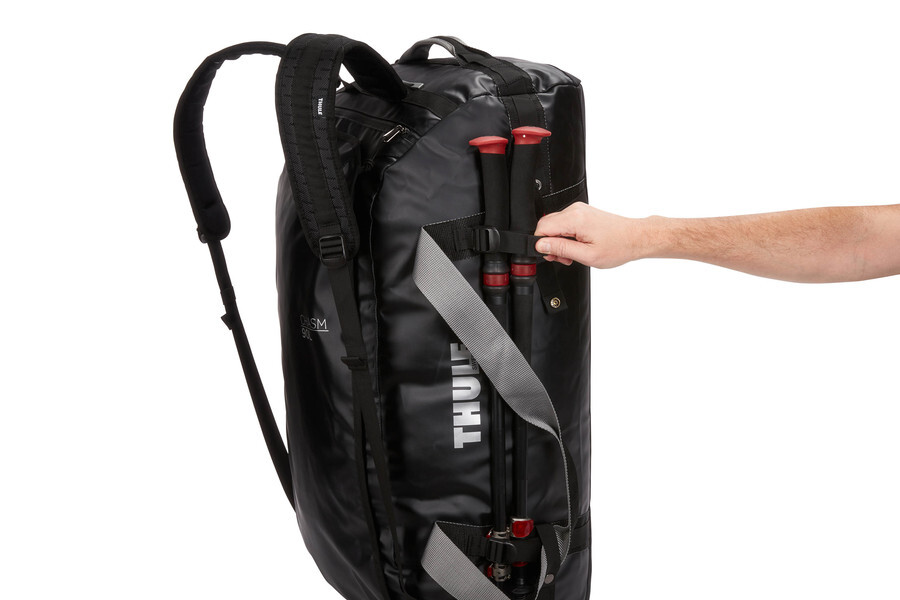 Thule Chasm 130L Duffel Travel Bag - Black (Convertible Duffle Backpack)