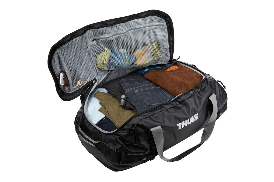 Thule Chasm 130L Duffel Travel Bag - Black (Convertible Duffle Backpack)