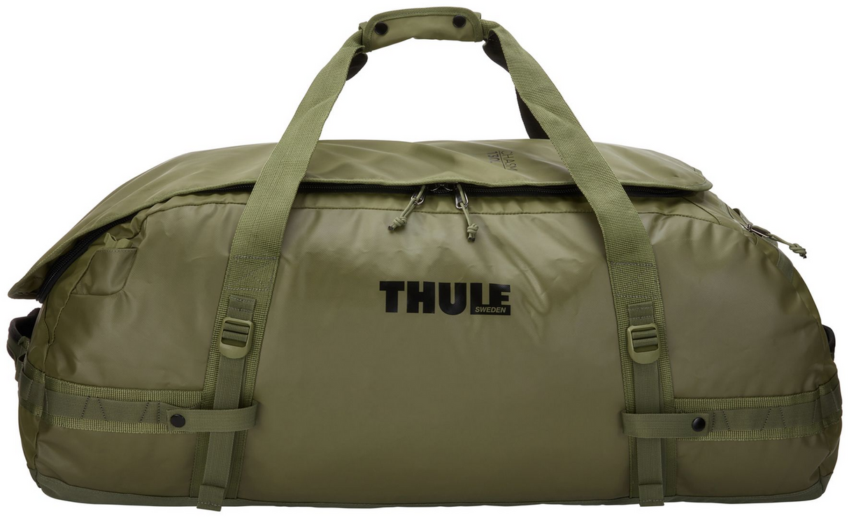 Thule Chasm 130L Duffel Travel Bag - Gloss Olivine (Convertible Outdoor Duffle Backpack)