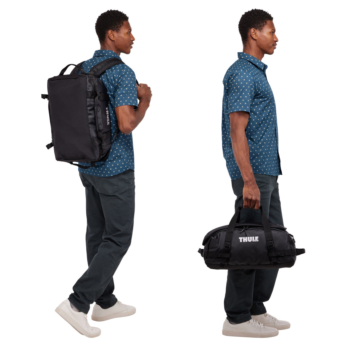 Thule Chasm 30L Duffel Overnight Travel Bag - Black (Convertible Duffle Backpack)
