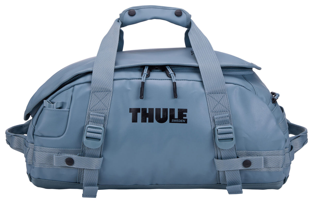 Thule Chasm 30L Duffel Overnight Bag Convertible Backpack Duffle in Pond Grey