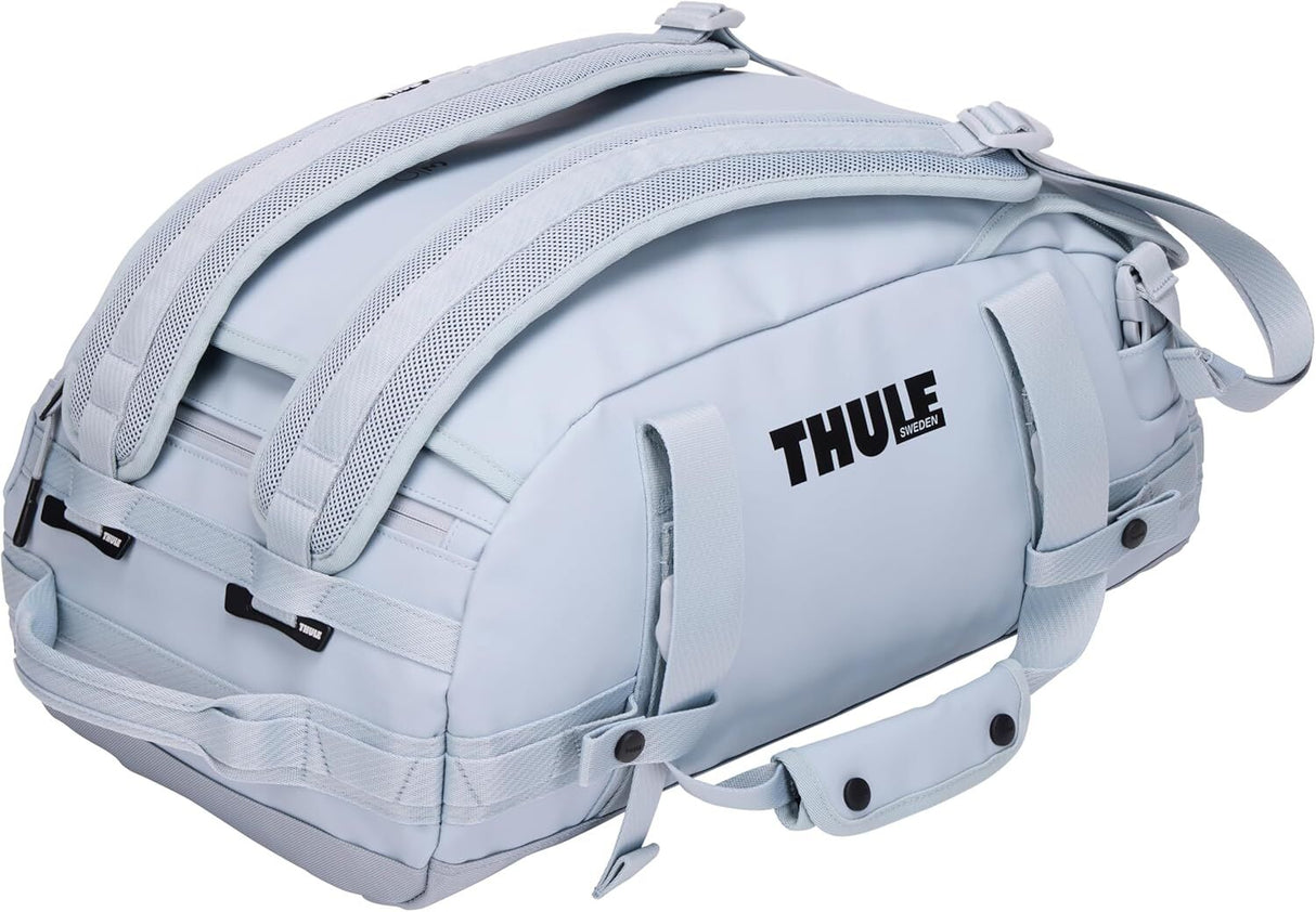 Thule Chasm 30L Duffel Overnight Bag Convertible Backpack Duffle in Soft Blue