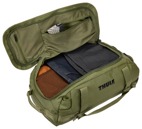 Thule Chasm 40L Duffel Overnight Bag Convertible Backpack Duffle in Olivine