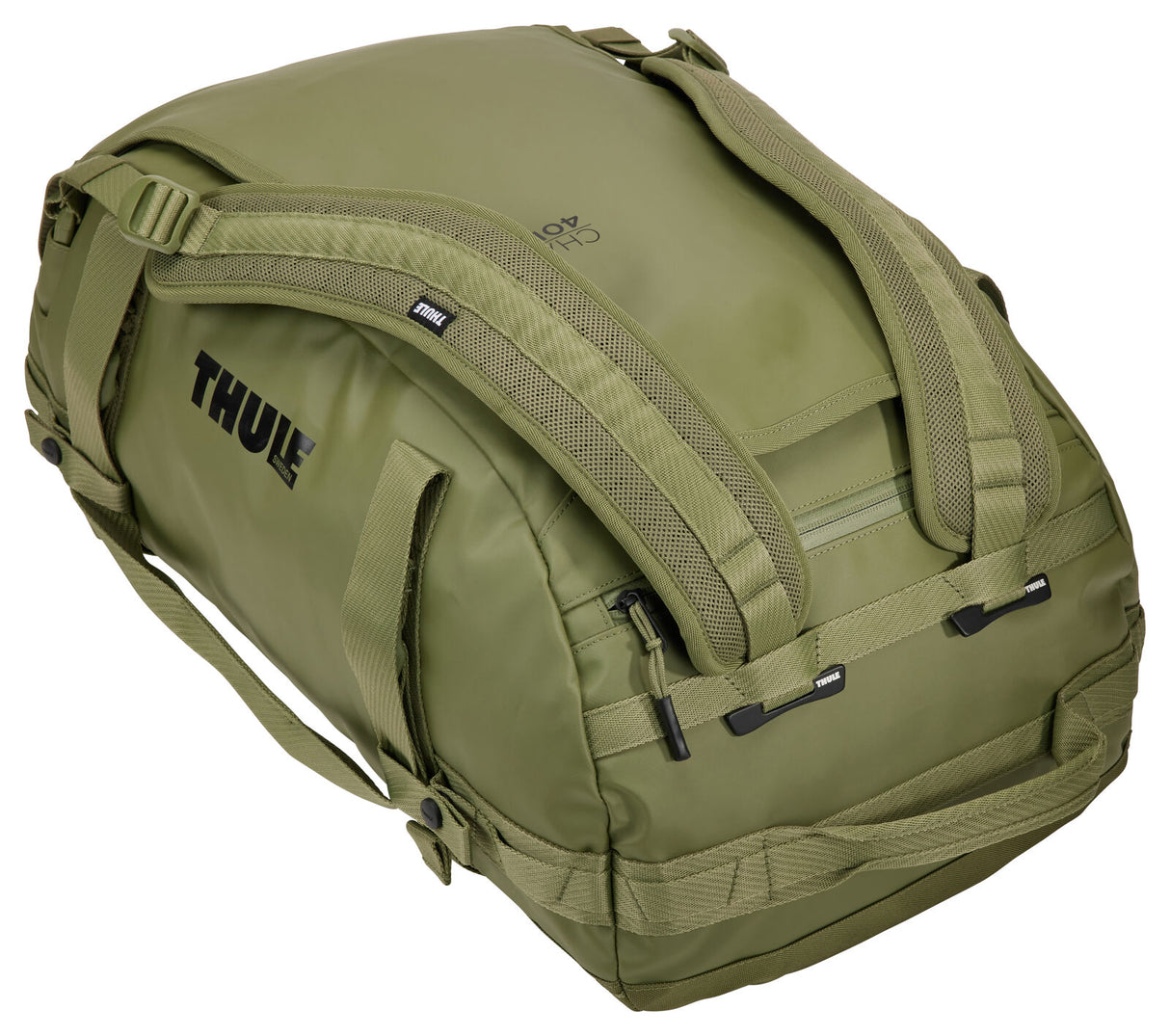 Thule Chasm 40L Duffel Overnight Bag Convertible Backpack Duffle in Olivine
