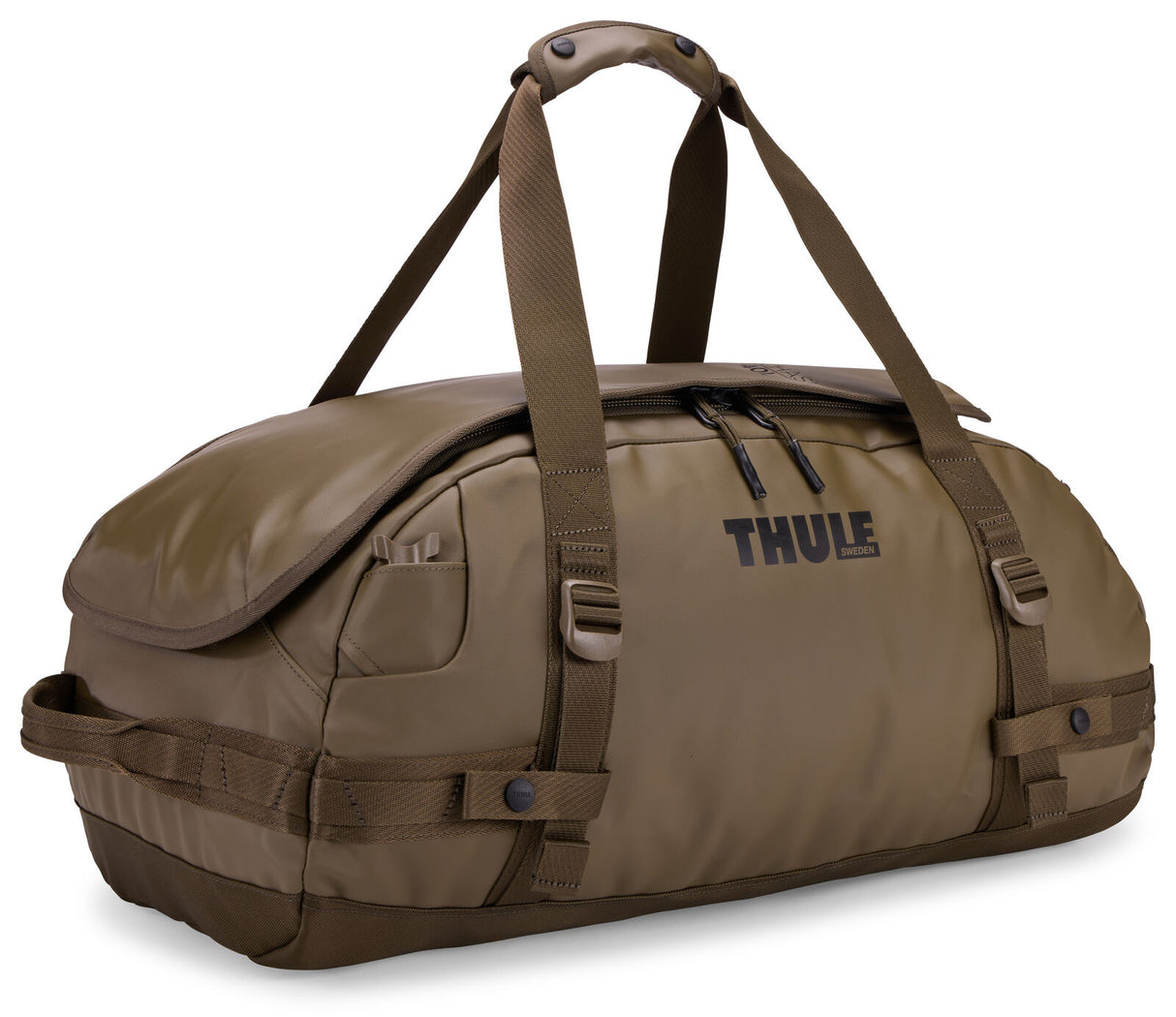 Thule Chasm 40L Duffel Overnight Bag Convertible Backpack Duffle in Deep Khaki