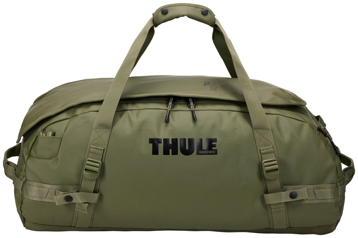 Thule Chasm 70L Duffel Overnight Bag Convertible Backpack Duffle in Olivine