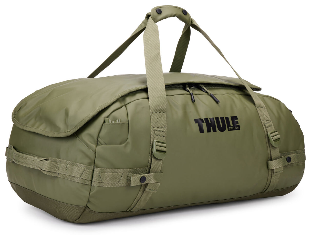 Thule Chasm 70L Duffel Overnight Bag Convertible Backpack Duffle in Olivine
