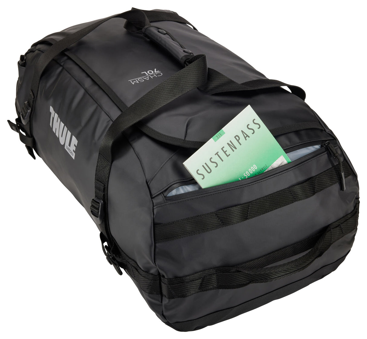 Thule Chasm 70L Duffel Overnight Bag Convertible Backpack Duffle in Black