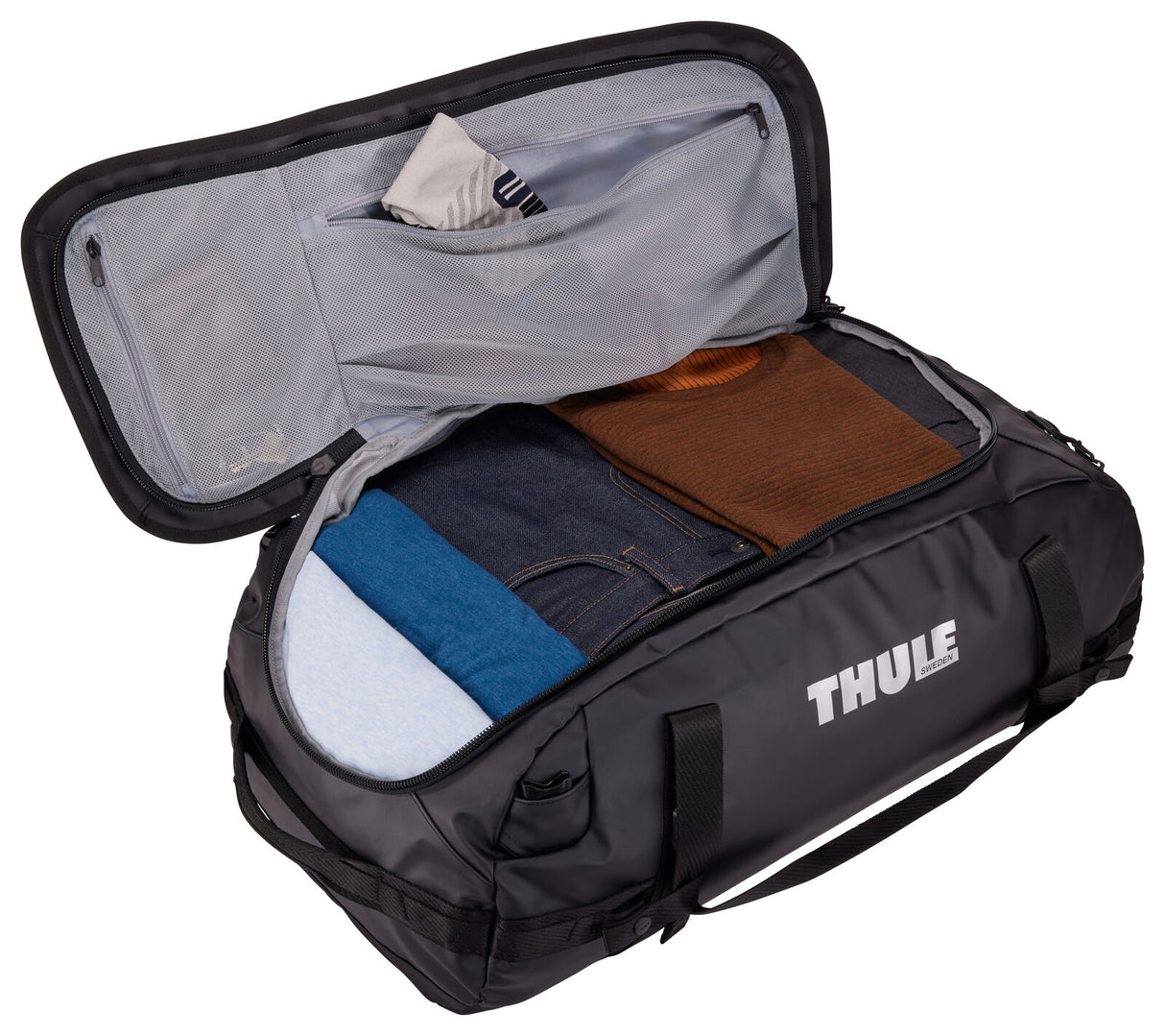 Thule Chasm 70L Duffel Overnight Bag Convertible Backpack Duffle in Black