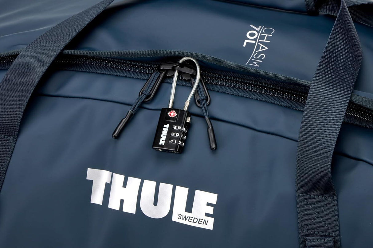 Thule Chasm 70L Duffel Overnight Bag Convertible Backpack Duffle in Darkest Blue
