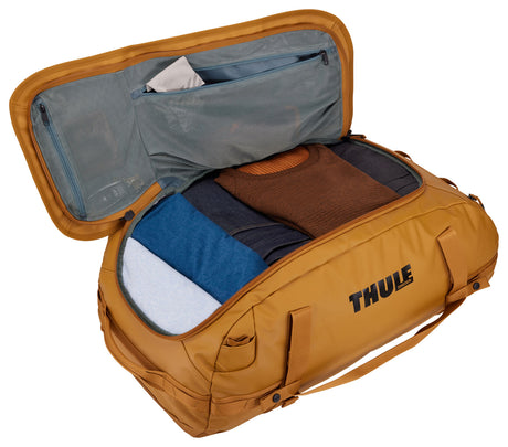 Thule Chasm 70L Duffel Overnight Bag Convertible Backpack Duffle in Golden