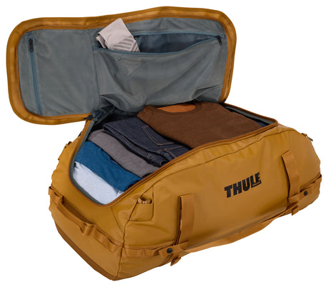 Thule Chasm 90L Duffle Travel Backpack Bag Extra Large in Golden
