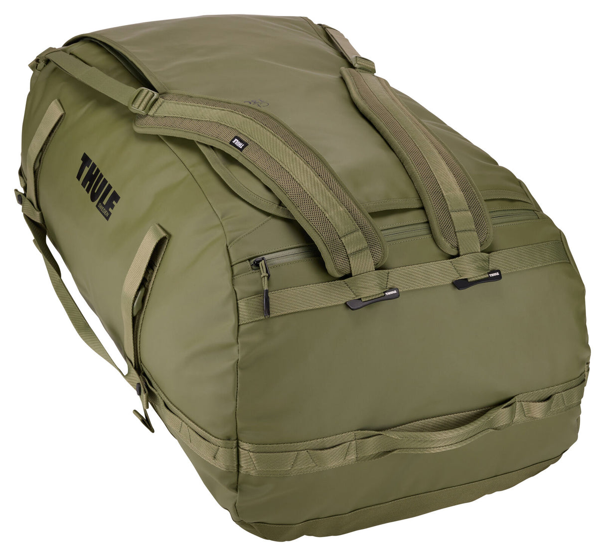 Thule Chasm 130L Duffel Overnight Bag Convertible Backpack Duffle in Olivine