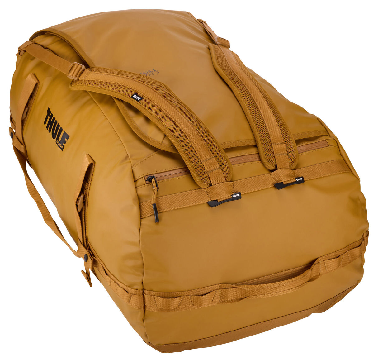 Thule Chasm 130L Duffel Overnight Bag Convertible Backpack Duffle in Golden