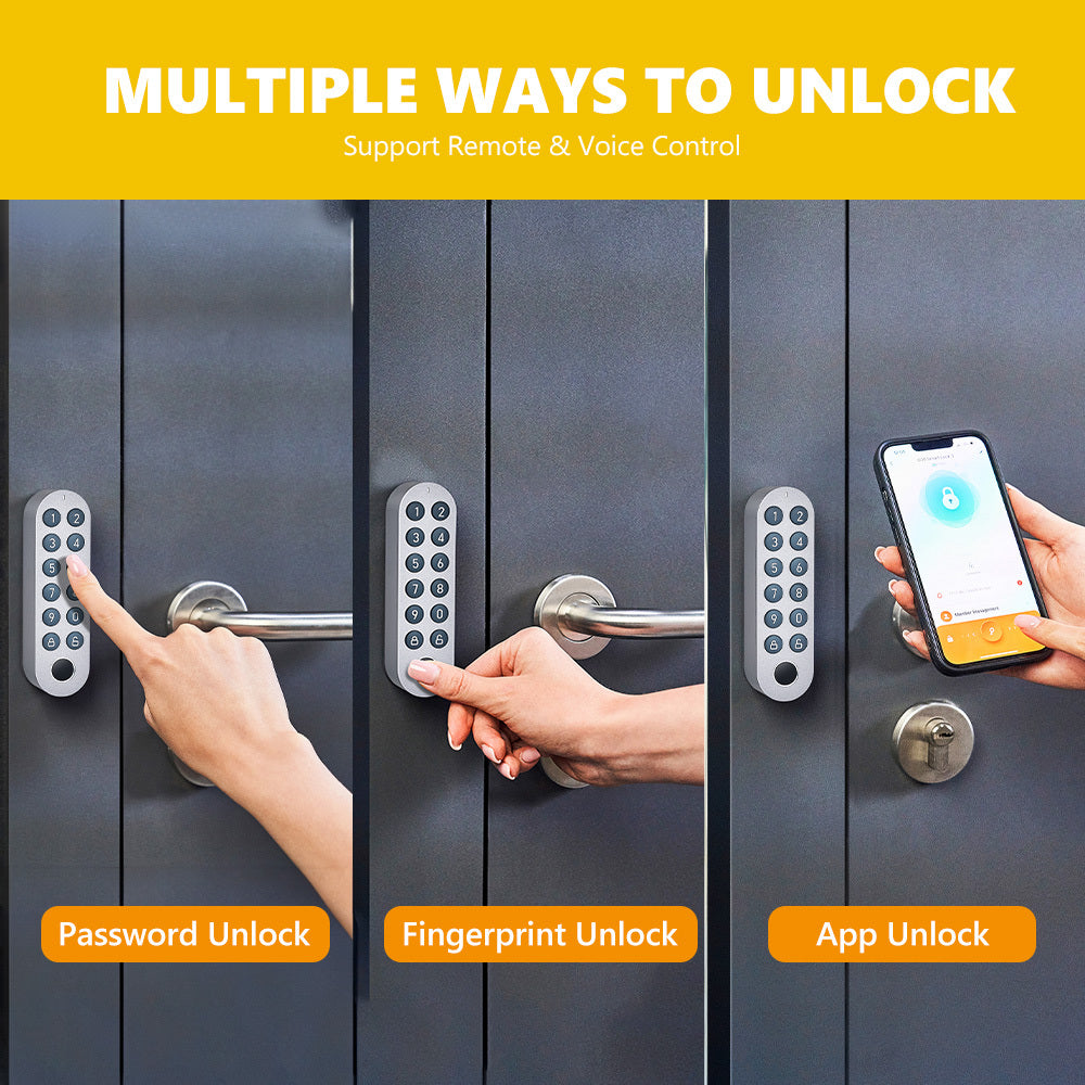Lockin Smart Door Lock - G30 Fingerprint Keyless Entry (WiFi App Control) - US Cylinder Locks