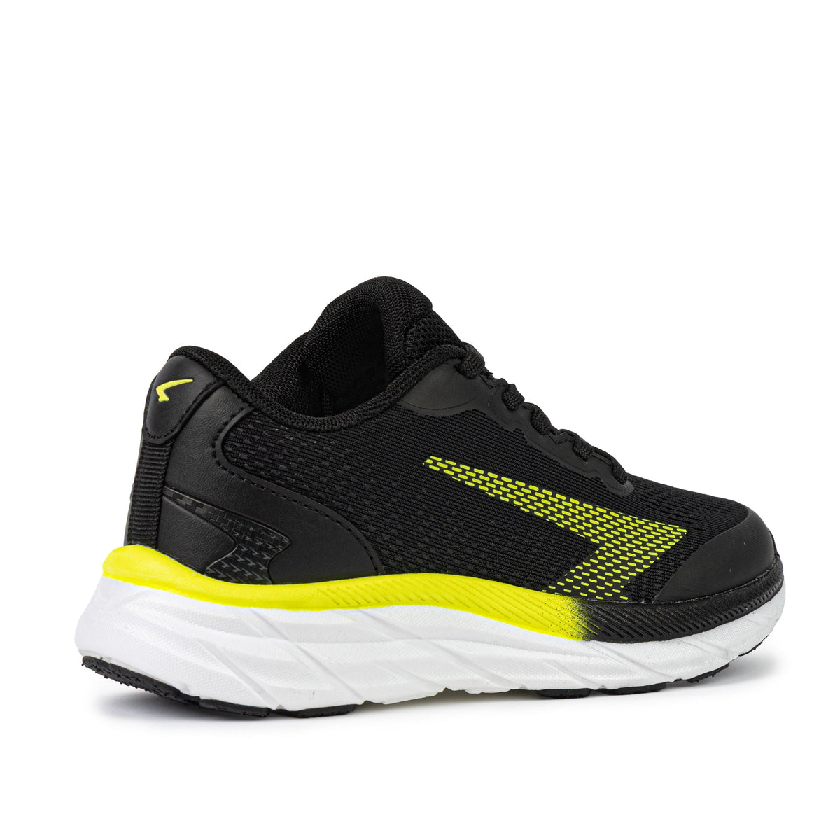 Sfida Tempo Boys Lace Up Runners - Black/Lime (Kids Sneakers/Shoes)