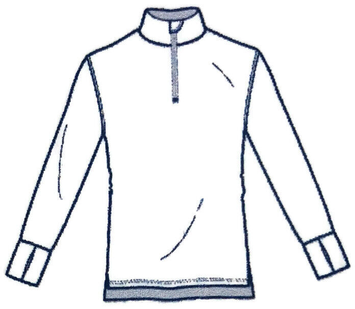 Thermo Fleece Mens Pure Merino Wool 1/4 Zip Long Sleeve Top - Black (Warm Thermals)