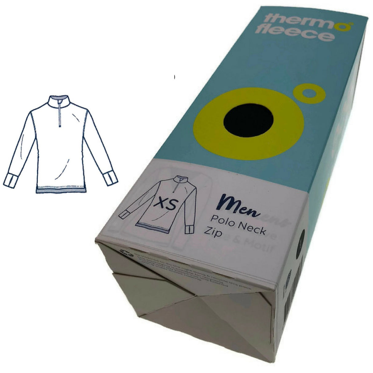 Mens Pure Merino Wool 1/4 Zip Long Sleeve Polo Neck Thermal Top Warm Thermals - Black