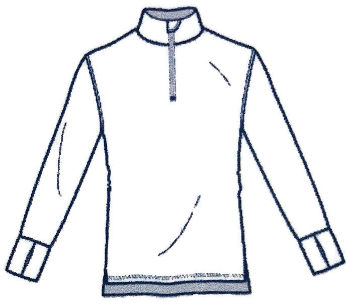 Mens Pure Merino Wool 1/4 Zip Long Sleeve Polo Neck Thermal Top Warm Thermals - Black