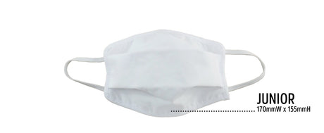 TIGERPLAST Kids Fabric Face Mask Washable Reusable Mask Protect Mouth Cover - White