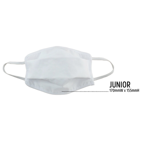 TIGERPLAST Kids Fabric Face Mask Washable Reusable Mask Protect Mouth Cover - White