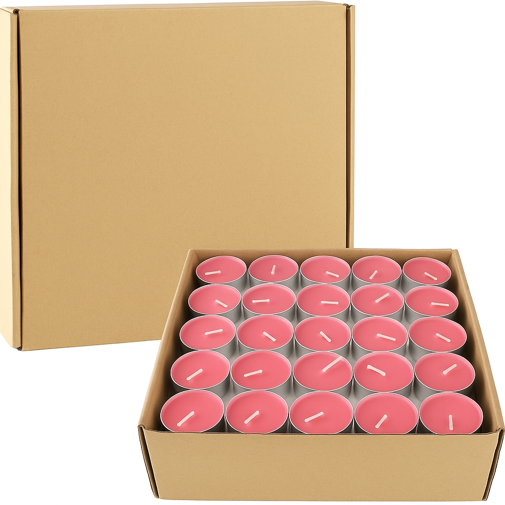 288pcs 4 Hour Tealight Scented Candle Bulk - Rose