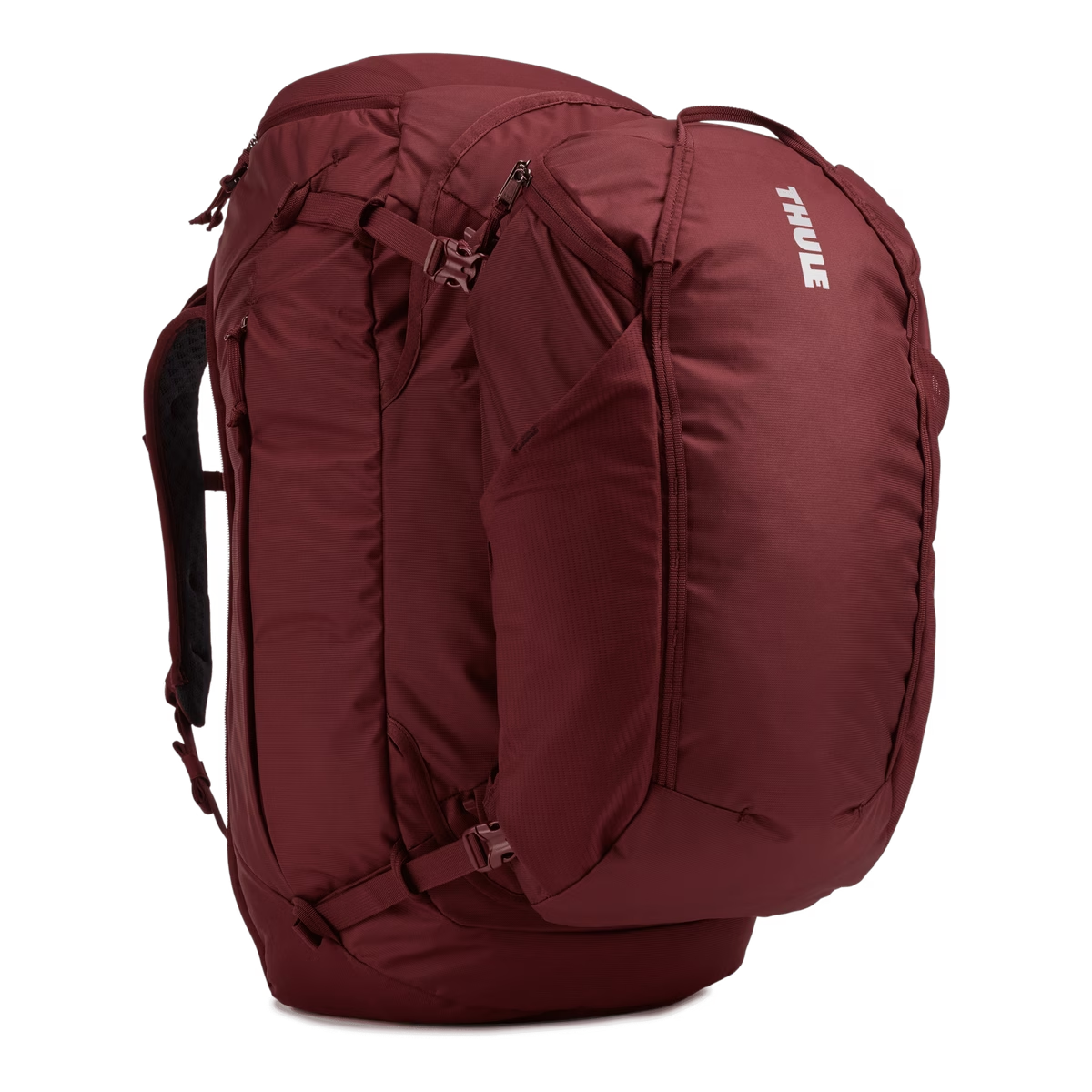 Thule Landmark Womens 60L Travel Adventure Backpack w/ 20L Daypack - Dark Bordeaux Red