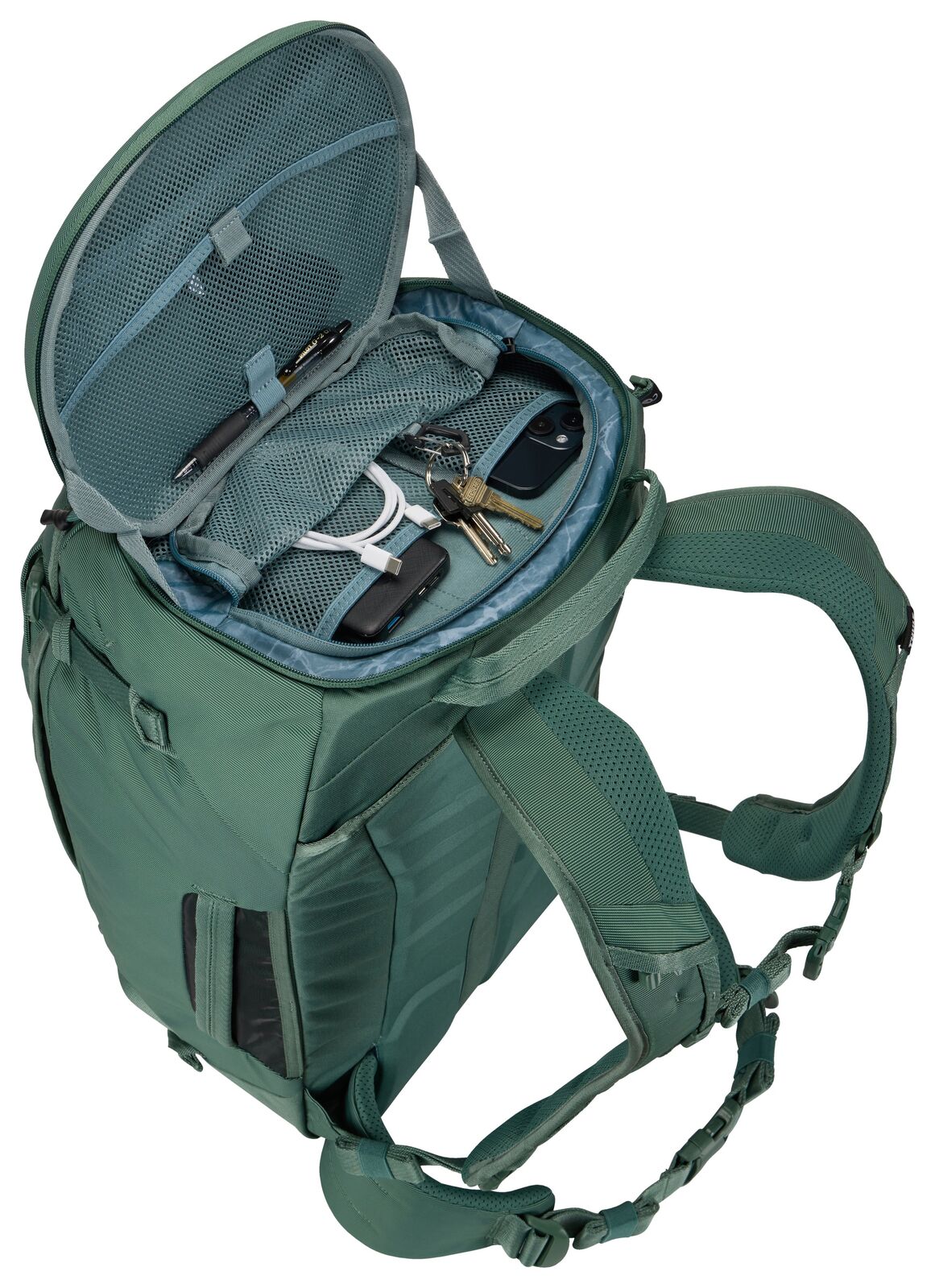 THULE Landmark 60L Travel Backpack w/ 20L Daypack & Laptop Sleeve in Hazy Green