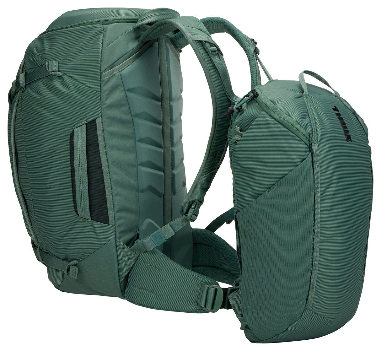 THULE Landmark 60L Travel Backpack w/ 20L Daypack & Laptop Sleeve in Hazy Green