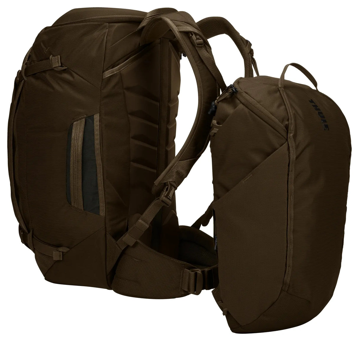THULE Landmark 60L Travel Backpack w/ 20L Daypack & Laptop Sleeve in Deep Khaki
