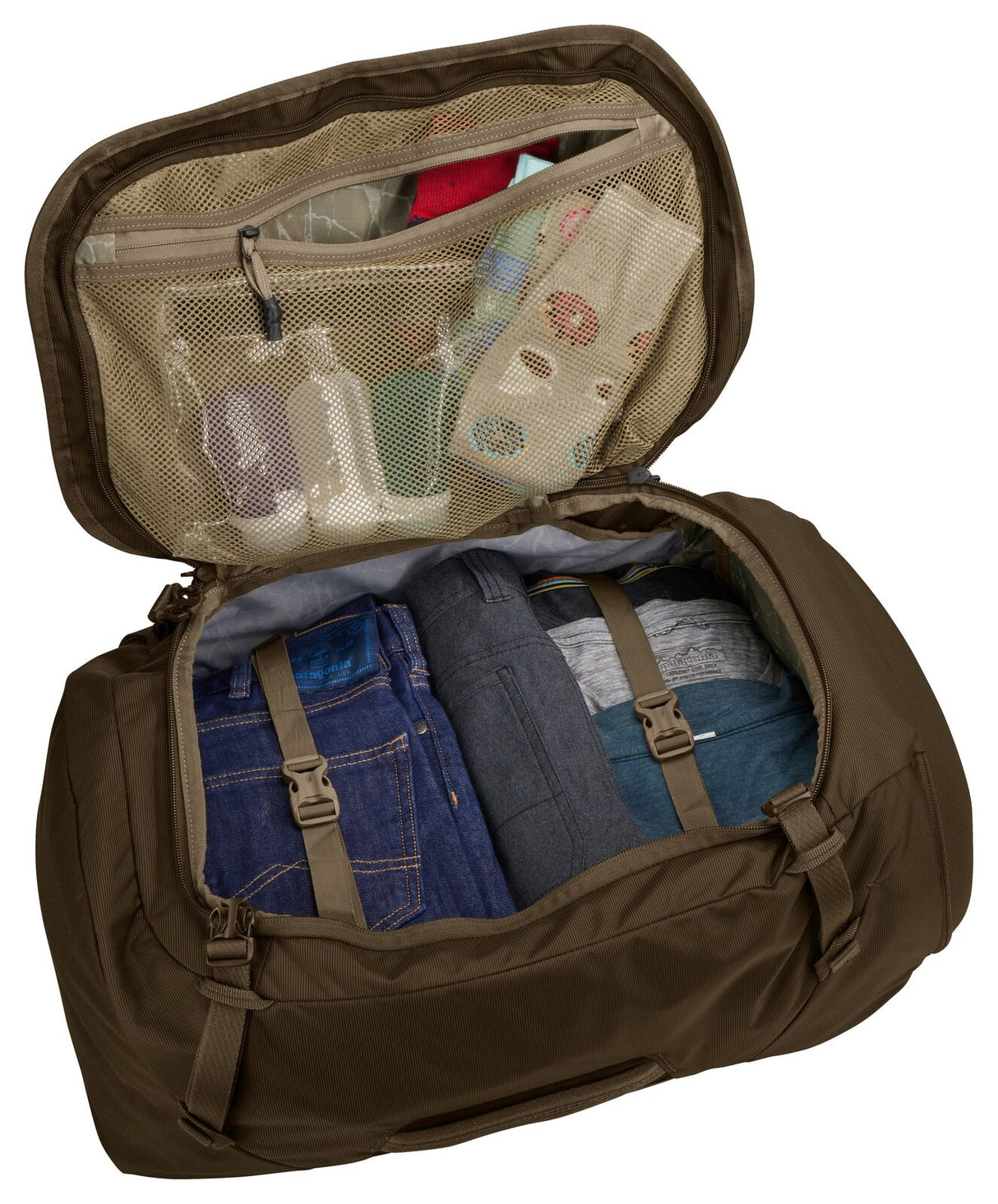 THULE Landmark 60L Travel Backpack w/ 20L Daypack & Laptop Sleeve in Deep Khaki