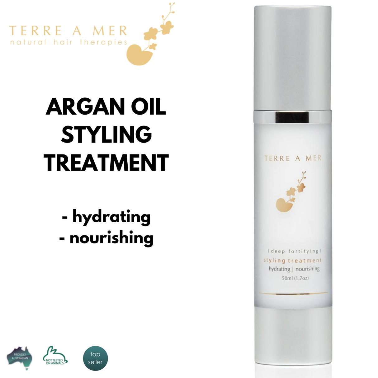 12x TERRE A MER Argan Oil Styling Hair Treatment Bulk Pack - Hydrating Luxury Deep Fortifying