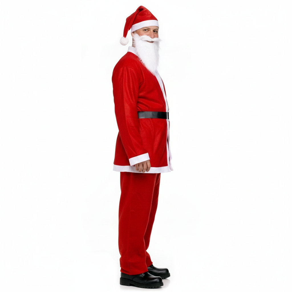 ADULT LARGE SANTA CLAUS COSTUME Suit Father Xmas Party Outfit Father Christmas