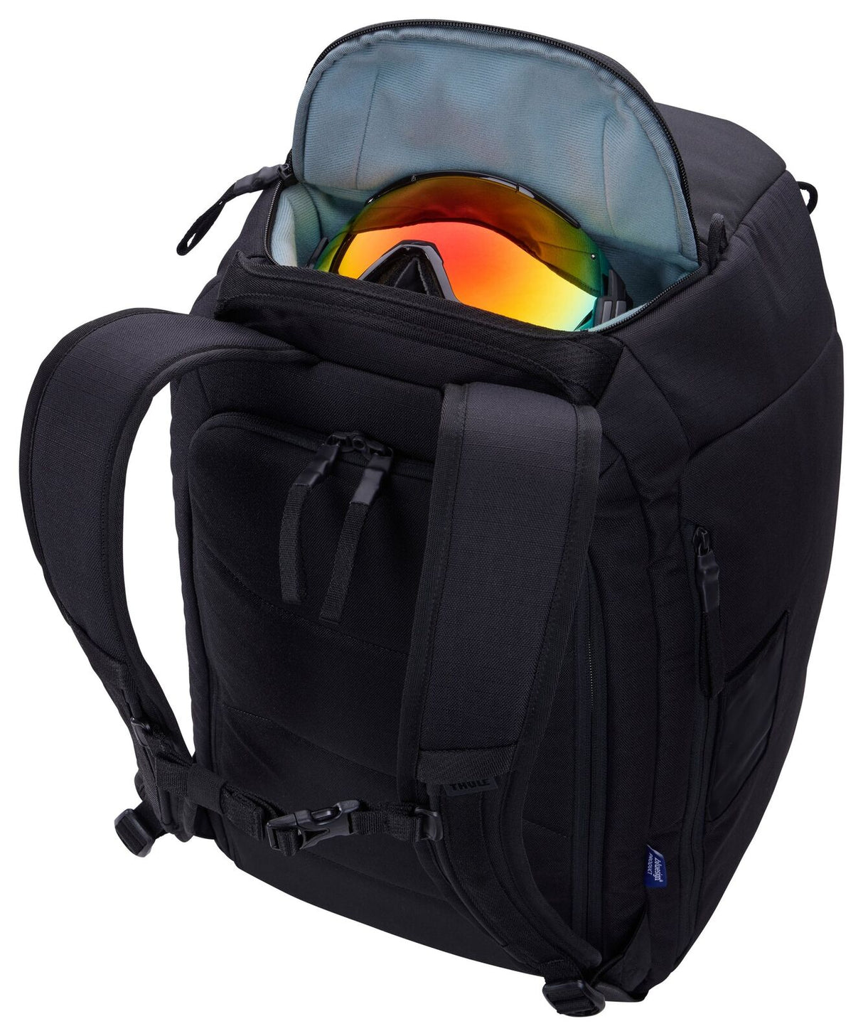 THULE RoundTrip 45L Ski Boot Backpack For Goggles Helmet Gear Storage w/ Dry Mat in Black