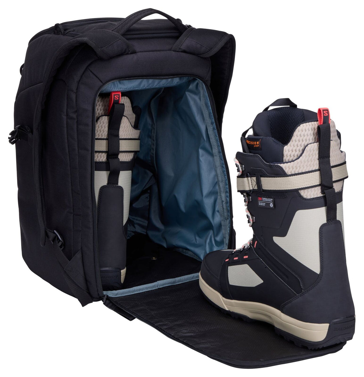 THULE RoundTrip 45L Ski Boot Backpack For Goggles Helmet Gear Storage w/ Dry Mat in Black