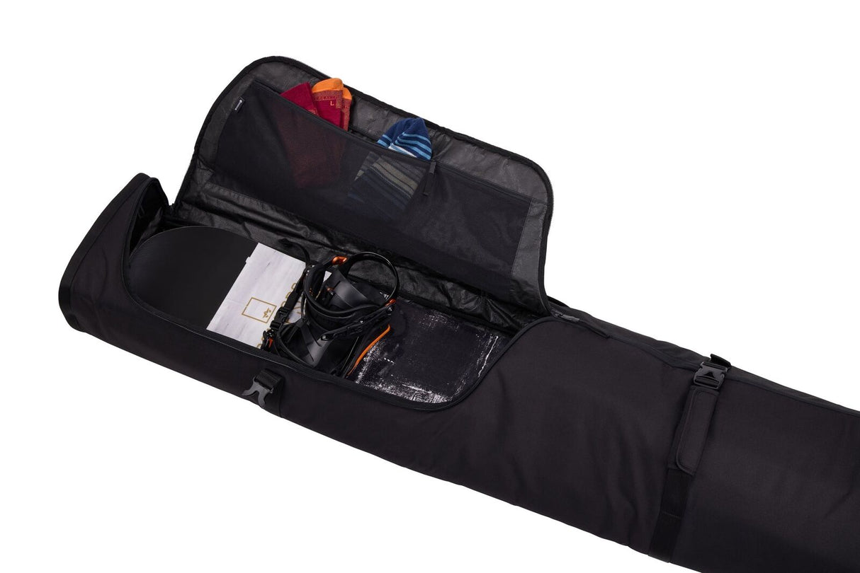 THULE 165cm RoundTrip Snowboard Roller Padded Bag Holds 2 Boards & Boots in Black
