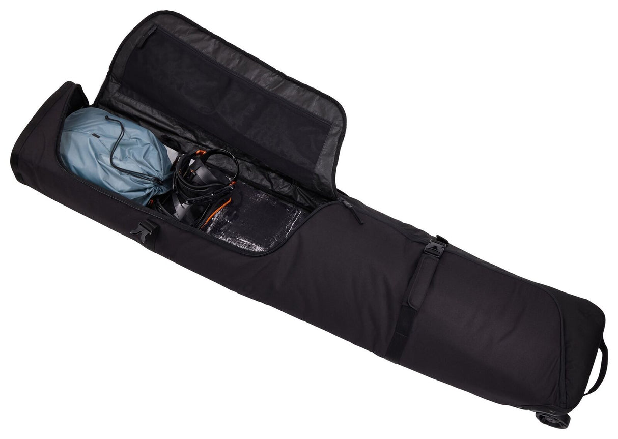 THULE 165cm RoundTrip Snowboard Roller Padded Bag Holds 2 Boards & Boots in Black