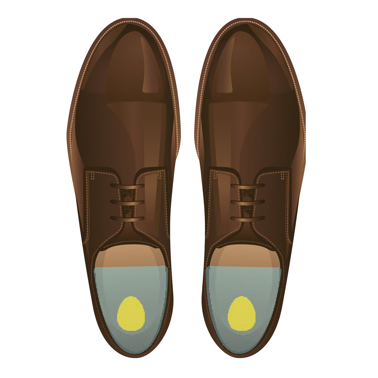 TRIMSOLE Mens Comfort Heel Cup Silicone Gel Pad Cushion Insoles Inserts (1 Pair)