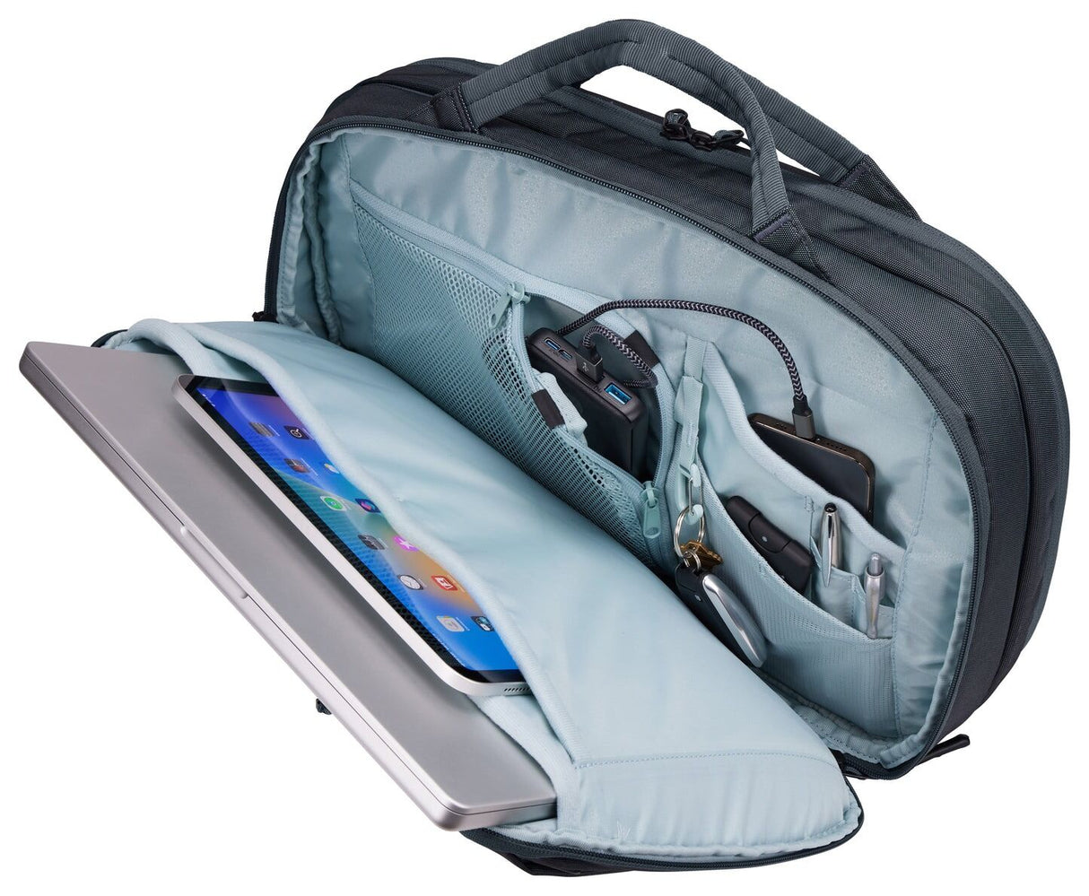 THULE Subterra 15–23L Hybrid Travel Bag Expandable Backpack w/ 16" Laptop Sleeve in Dark Slate